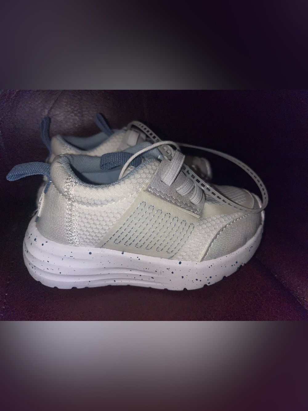 Hey Dude Kids Cream Sneakers with Blue Accent Sz 5C NEW NWT